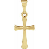 14K Yellow Cross Pendant